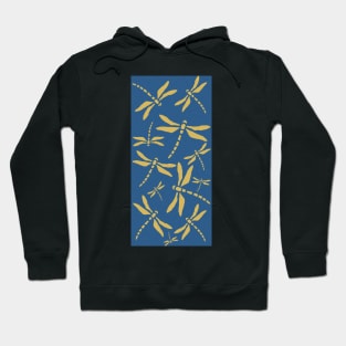 Dragonflies on a blue background Hoodie